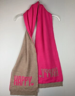 Bufanda Happy Old Navy rosa y tostado 66" de largo Foto 1 de 4