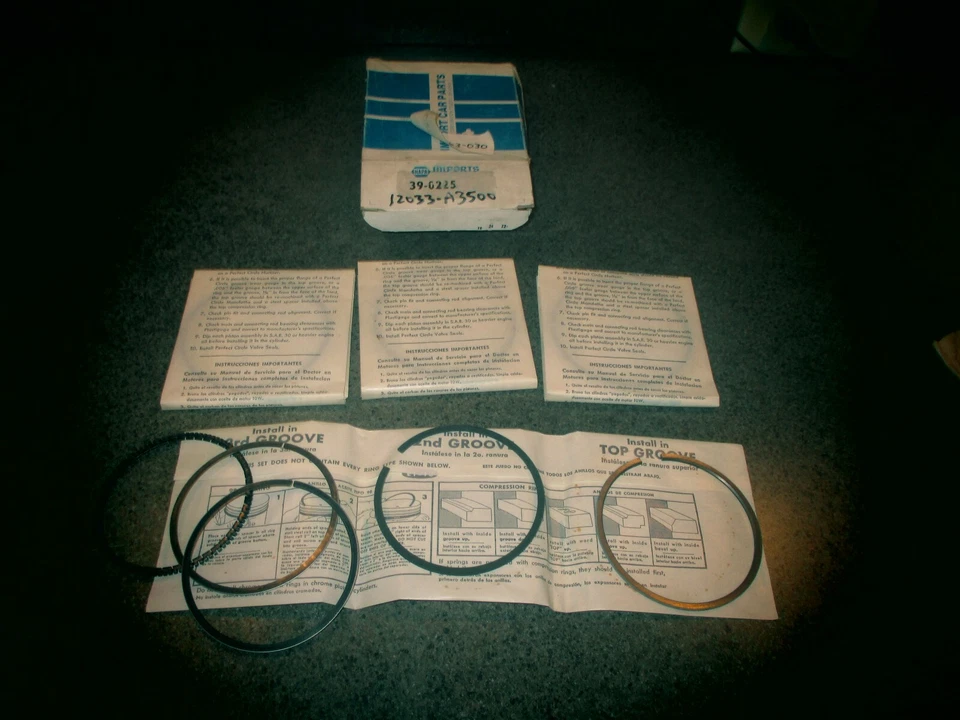 Datsun#12033-A3500.75'67-73 PL510,521,620 L16,1595cc 83mm OS.030+Piston Ring Set - Image 1 of 4