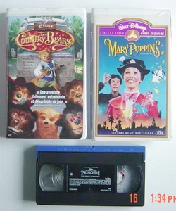 3 CASSETTES VHS DE WALT DISNEY, MARY POPPINS, COUNTRY BEARS & JOURNAL PRINCESSE - Imagen 1 de 5
