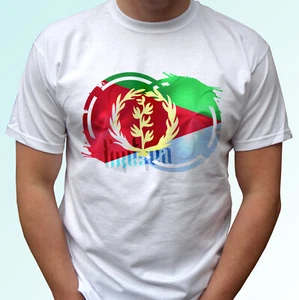 Camiseta blanca bandera de Eritrea moderna top africa diseño arte todas las tallas - Imagen 1 de 14