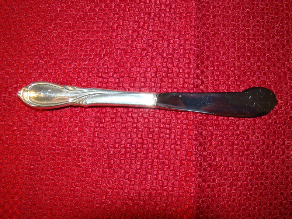 INTERNATIONAL STERLING RHAPSODY HOLLOW HANDLE BUTTER SPREADER NO MONOGRAM - Image 1 of 1
