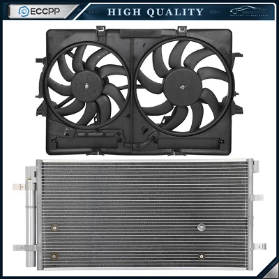 Electric AC Condenser Cooling Fan Kit For 2008 2009 2010-2017 Audi A5 Quattro Foto 1 de 4