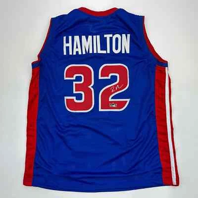 Facsimile Autographed Richard Hamilton Detroit Blue Reprint Jersey Size Men's XL - Image 1 of 4