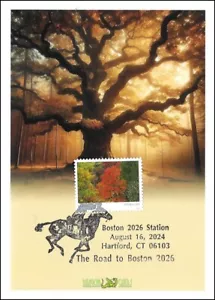 Sc. 5936 Autumn Colors Dragon Cards FDC - Boston 2026 Postmark - Picture 1 of 1