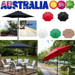 Garden Umbrella Top Waterproof Patio Replacement Top Outdoor Sunshade Cover 3M - Picture 1 of 17