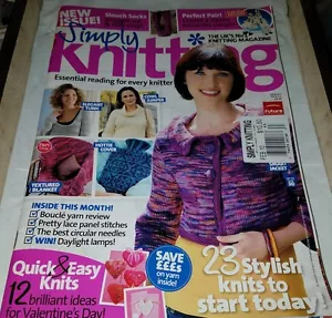 BH8 SIMPLE KNITTING MAGAZINE, FEBBRAIO 2010 - UK'S #1 KNITTING MAGAZINE - Foto 1 di 7