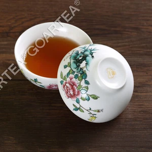 Tazza da tè cinese tazza da tè cinese Jingde dipinta a mano peonia gongfu 35 ml - Foto 1 di 3