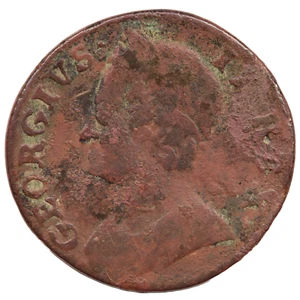 MONETA MEZZO PENNY 1750 GEORGE II (#8250) - Foto 1 di 2