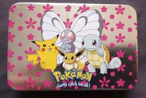 Pokemon Butterfree metal tin hair clip accessory set mini vintage Mew Eevee - Picture 1 of 15