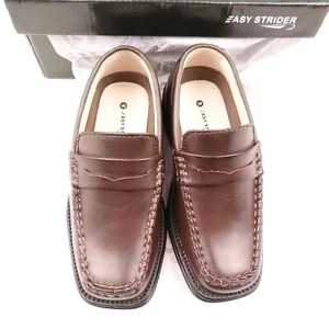 Easy Strider 37414 Boy's Penny Classic Brown School Uniform Loafers Shoes 9T - Picture 1 of 7