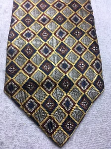 LANDS END MENS TIE GRAY GOLD RED BLACK WHITE 4 X 59 - Picture 1 of 4