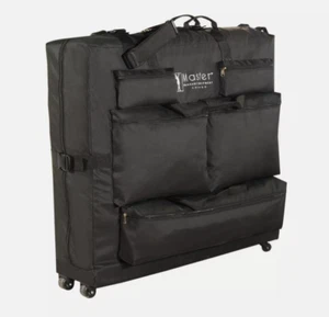 Master Massage Universal Wheeled Carrying Case Bag Pockets Black (O37K) - Picture 1 of 9