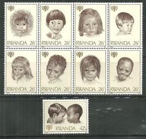 RWANDA 923-24 MNH INTERNATIONAL YEAR OF THE CHILD SCV 11.50