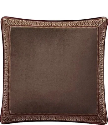 J. Queen New York Madeira Framed Reversible Euro Sham Chocolate Velvet New - Image 1 of 4