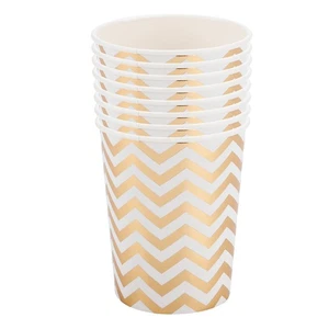 8Pcs 270ml Double Layer Disposable Paper Cups Drinking Cup Birthday Party Dec PS - Picture 1 of 8