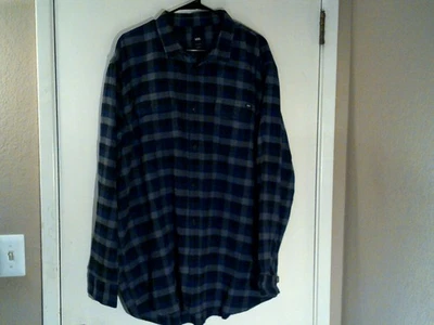 NEW VANS PREMIUM "Yersky LS Wov-K Shirt" MEN'S BLUE BLACK SHIRT 2XL VN000EQ905B - Image 1 of 4