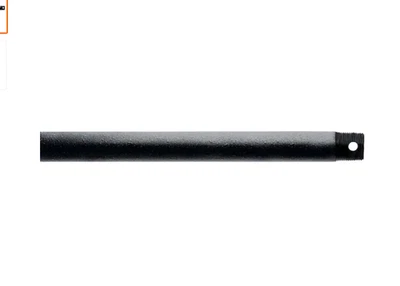 KICHLER 18 in. Distressed Black Dual Threaded Ceiling Fan Extension Downrod - Image 1 of 4