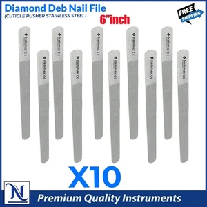 10Pcs Double Sided Nail File Compatible with Diamond Deb Style–Manicure Pedicure - Picture 1 of 12