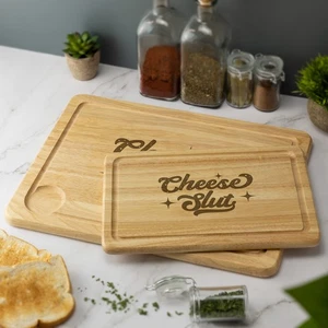 Cheese Slut Engraved Wooden Chopping Board Funny Novelty Gift Cheese Board - Picture 1 of 13