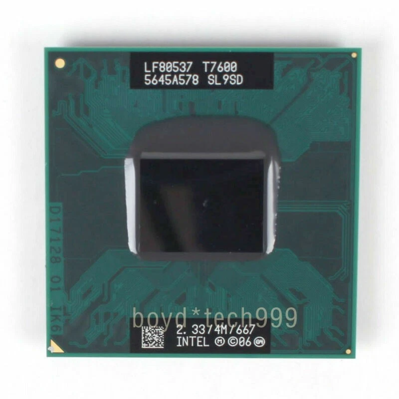 Intel Core 2 Duo T7600 CPU Dual-Core 2.33GHz 4MB 667 MHz Socket M CPU Processor - Image 1 of 1