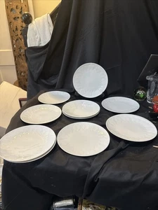Rosenthal Studio Line Lotus Blossom All White Set 12 Salad Plates 7 1/2 In - Picture 1 of 11