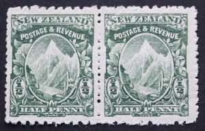 New Zealand 1902 Halfpenny pair p11 x 14 SG 304b mint - Picture 1 of 1