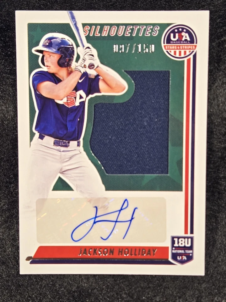 2022 Stars & Stripes Jackson Holliday Silhouettes Patch Auto 97/150, SIL-JH1 - Image 1 of 2