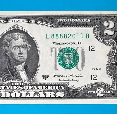 LUCKY Year 2011 (L 88882011 B) $2 Two Dollar Bill 2017A Series *UNC* - Image 1 of 4
