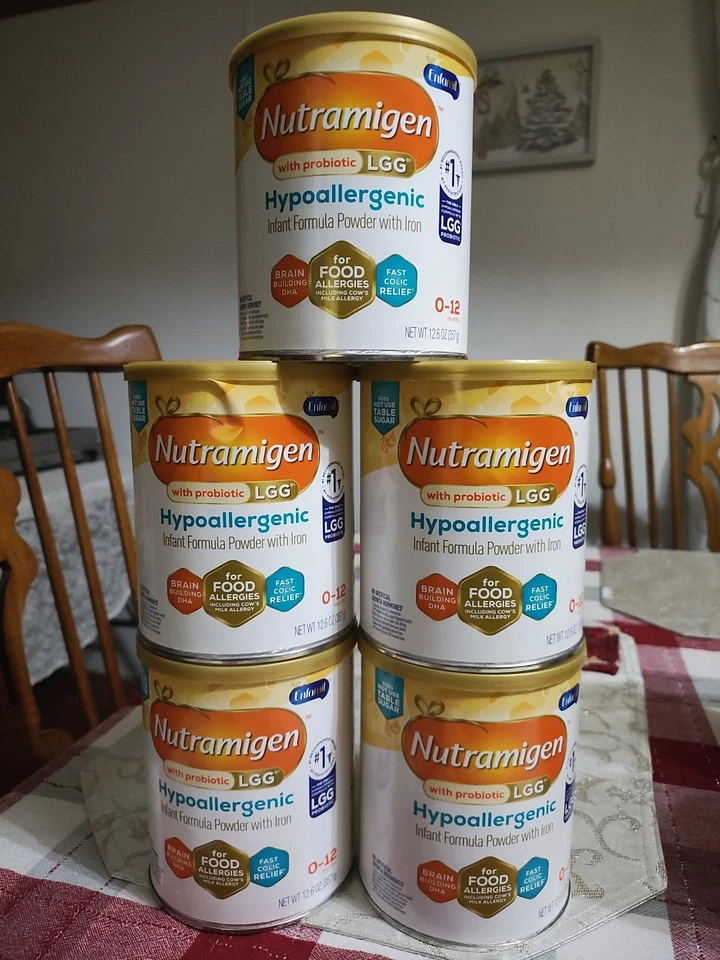 (5) Fórmula para bebé en polvo hipoalergénico Nutramigen Probiótico LGG, 12,6 OZ 3/1/27 Foto 1 de 4