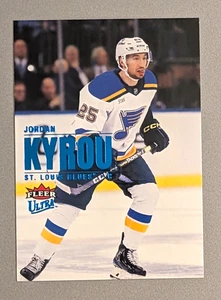 Jordan Kyrou 2023-24 Upper Deck Fleer Ultra #127 Blue Foil Parallel 378/399 - Picture 1 of 2