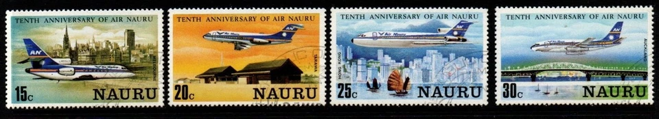 NAURU SG220/3 1980 TENTH ANNIVERSARY OF AIR NAURU FINE USED - Image 1 of 1