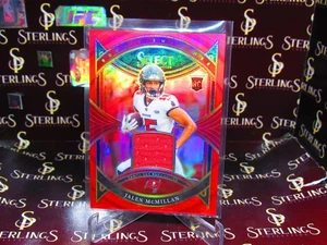 2024 Select JALEN MCMILLAN RC ROOKIE SWATCHES - RED PRIZM - TAMPA BAY BUCCANEERS - Bild 1 von 2