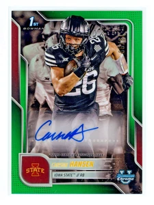 2025 Bowman Chrome U Carson Hansen Green Refractor Auto /99 #BCA-CH Iowa St. - Picture 1 of 3