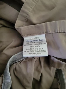 Sleep Number Lyocell Ultra Sheet Set Cloud Gray Split Eastern King 424832 - Picture 1 of 4