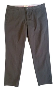 Perk  Slim Fit Stretch Mens Black Chino Pants Casual Cotton  Casual Preppy 40X30 - Picture 1 of 12