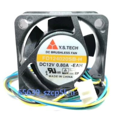 Y.S.TECH FD124020SB-H DC12V 0.8A  40x40x20mm 4-Pin PWM Cooling FAN - Image 1 of 3