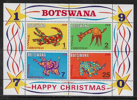 Botswana #70a Mint Never Hinged S/Sheet - Christmas Cover