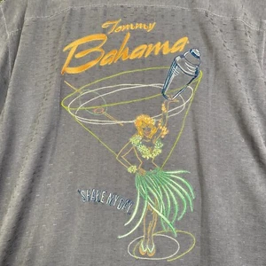 Tommy Bahama Camp Hemd Herren M Hula Girl Shake My Day Cocktail Print Seide - Bild 1 von 10