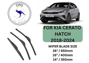 WIPER BLADES FOR KIA CERATO (HATCH ) 2018-2024 (BD) - Picture 1 of 4