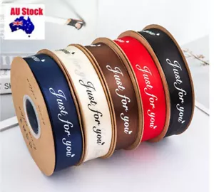 "Just for you" Printed 25MM 1/2/4/5M Party Xmas Gift BoX wrapping Ribbon red  - Picture 1 of 17