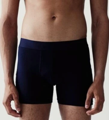 PACK DE 3 CALZONCILLOS H&M MID ALGODÓN ORGÁNICO ELÁSTICO CALZONCILLOS PARA HOMBRE, AZUL MARINO, TALLA L (34"-36") Foto 1 de 4