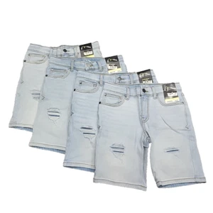 Art Class Set of 4 Boys Distressed Bermuda Denim Shorts Size Medium 8 Blue - Picture 1 of 12