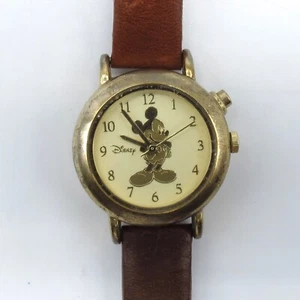 Reloj de mujer vintage SII de Seiko Disney Mickey Mouse esfera redonda 26 mm tono dorado funciona* - Imagen 1 de 15