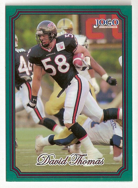David Thomas 2002 Jogo CFL card #218 Ottawa Renegades  Eastern Illinois - Image 1 of 1