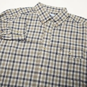 Southern Tide Shirt Mens Medium Green Black Plaid Button Down Roll Tab Sleeves - Picture 1 of 10