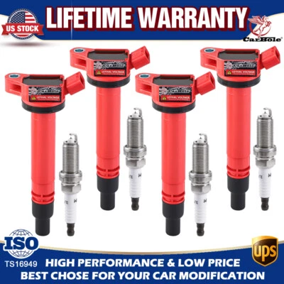 4PCS Ignition Coils + 4X Spark Plugs For SCION TC TOYOTA CAMRY 2011-2016 2.5L L4 - Image 1 of 4