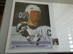 Dave Andreychuk Signed 24x18 Poster Tampa Bay Lightning NO Frame JSA #AU28777 - Picture 1 of 11