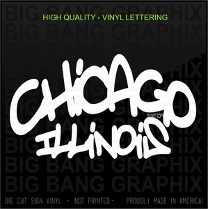 Chicago Illinois Decal Sticker NATIVE Graffiti Street Hip Hop Rap  - Picture 1 of 3