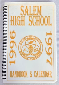 🍒 Salem Indiana High School 1996 1997 Manual y planificador de calendario SIN USAR 🍒 - Imagen 1 de 6