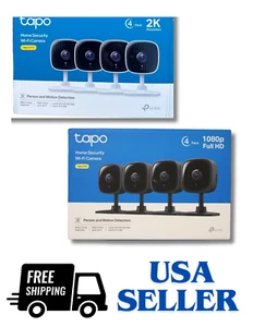 TP-Link Tapo 2K/ 1080hp Full HD Security Camera 4 Pack, White or Black - Picture 1 of 10